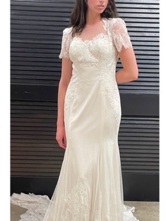 Wtoo Dresses & Skirts - Elegant Lace-Detail Ivory Women’s Bridal Dress